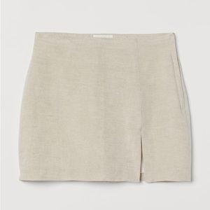 NWOT HM linen blend mini skirt